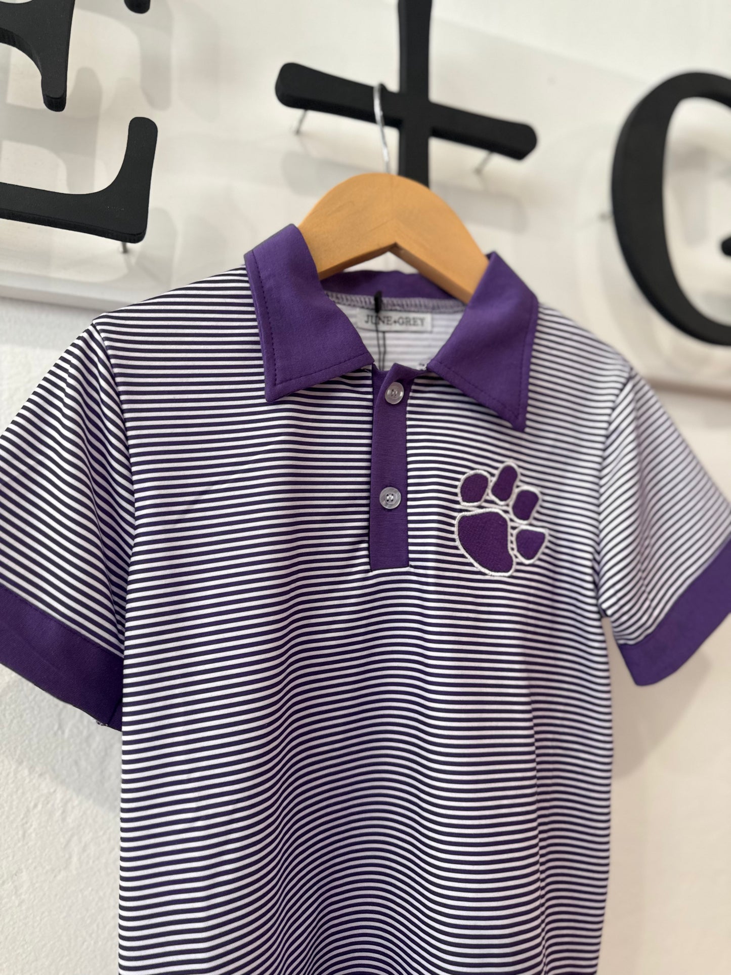 PAW Purple Polo