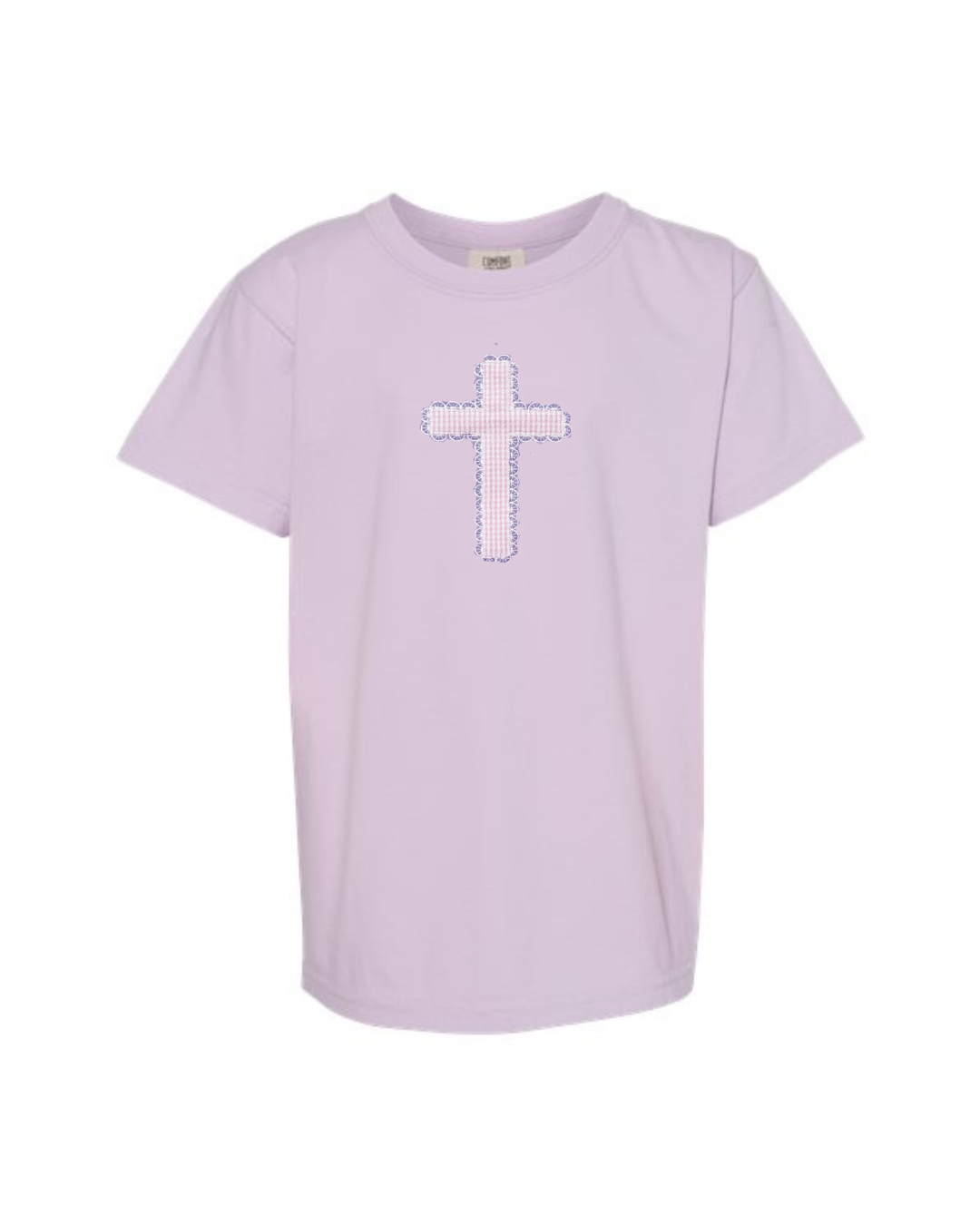 cross lilac tee