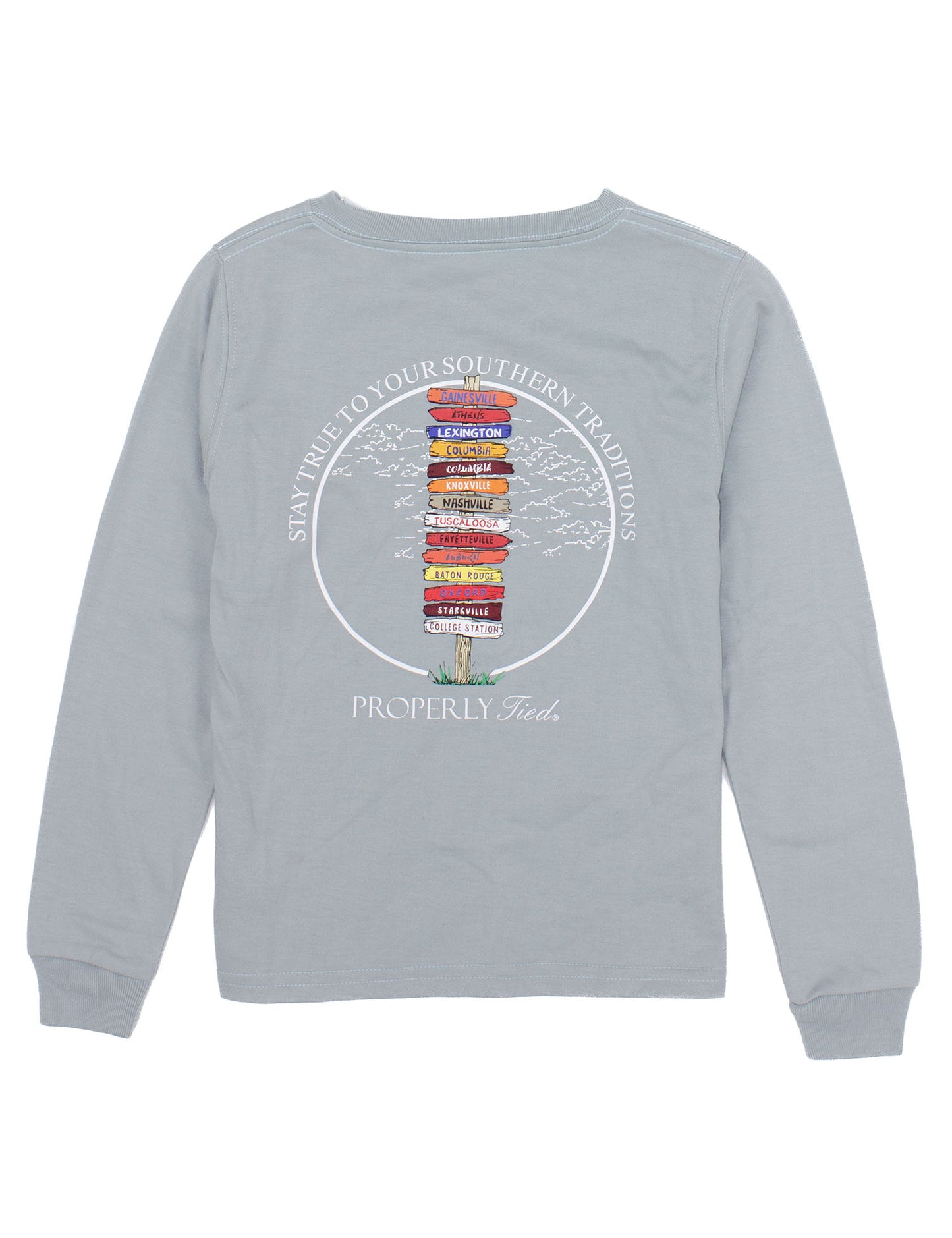 Properly Tied / Boys Stay True LS Light Heather Grey