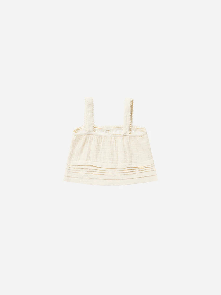 Pleat Tank || Ivory