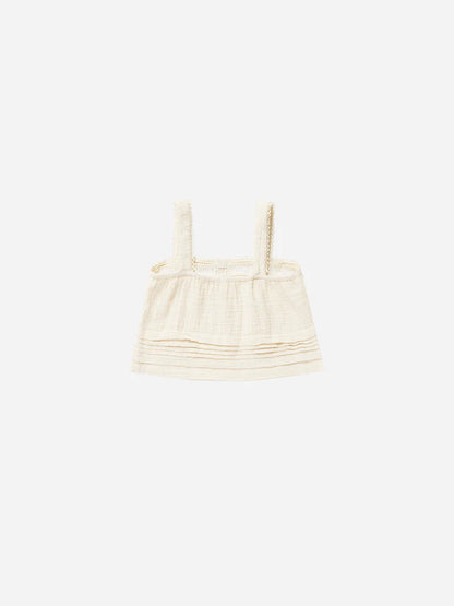 Pleat Tank || Ivory