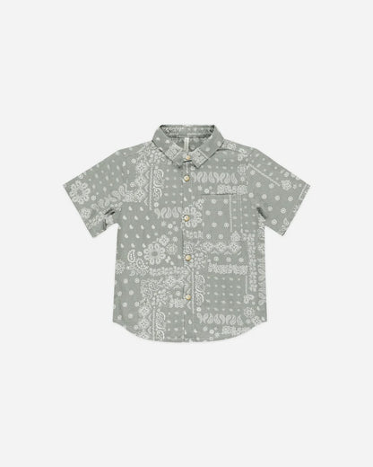 COLLARED SHORT SLEEVE SHIRT || LAUREL BANDANA