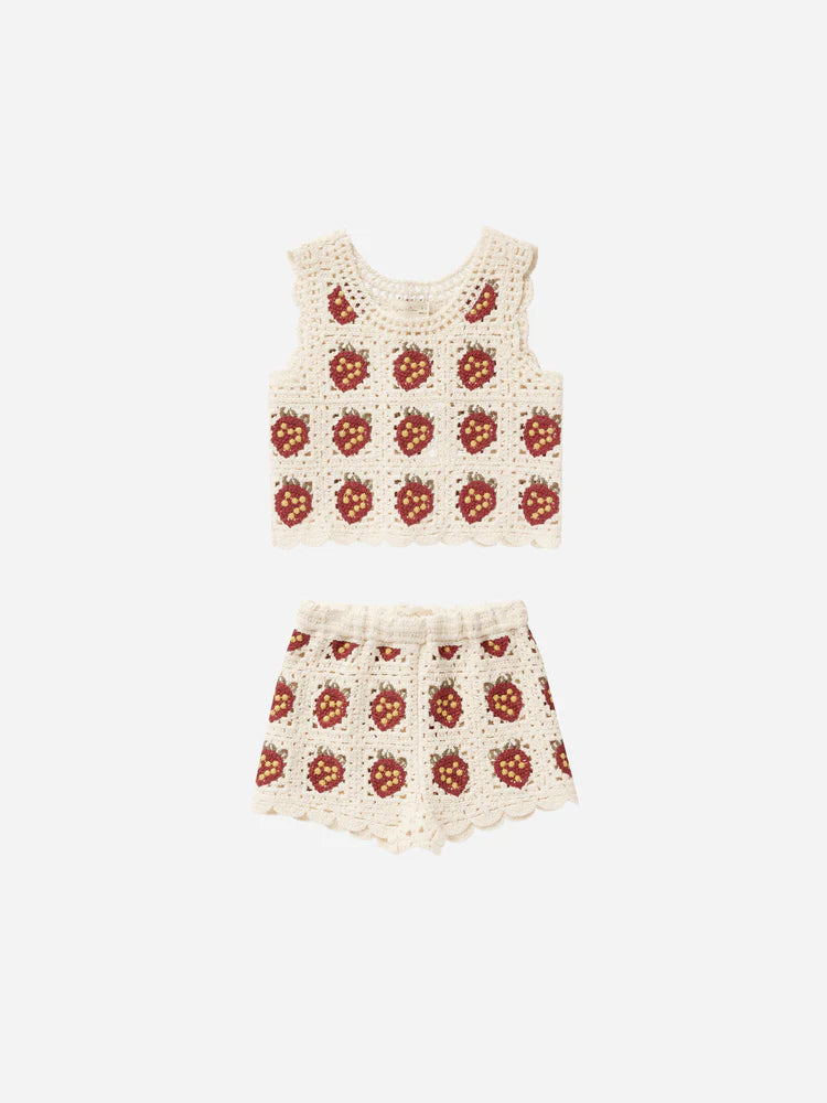 Crochet Tank Set || Strawberry