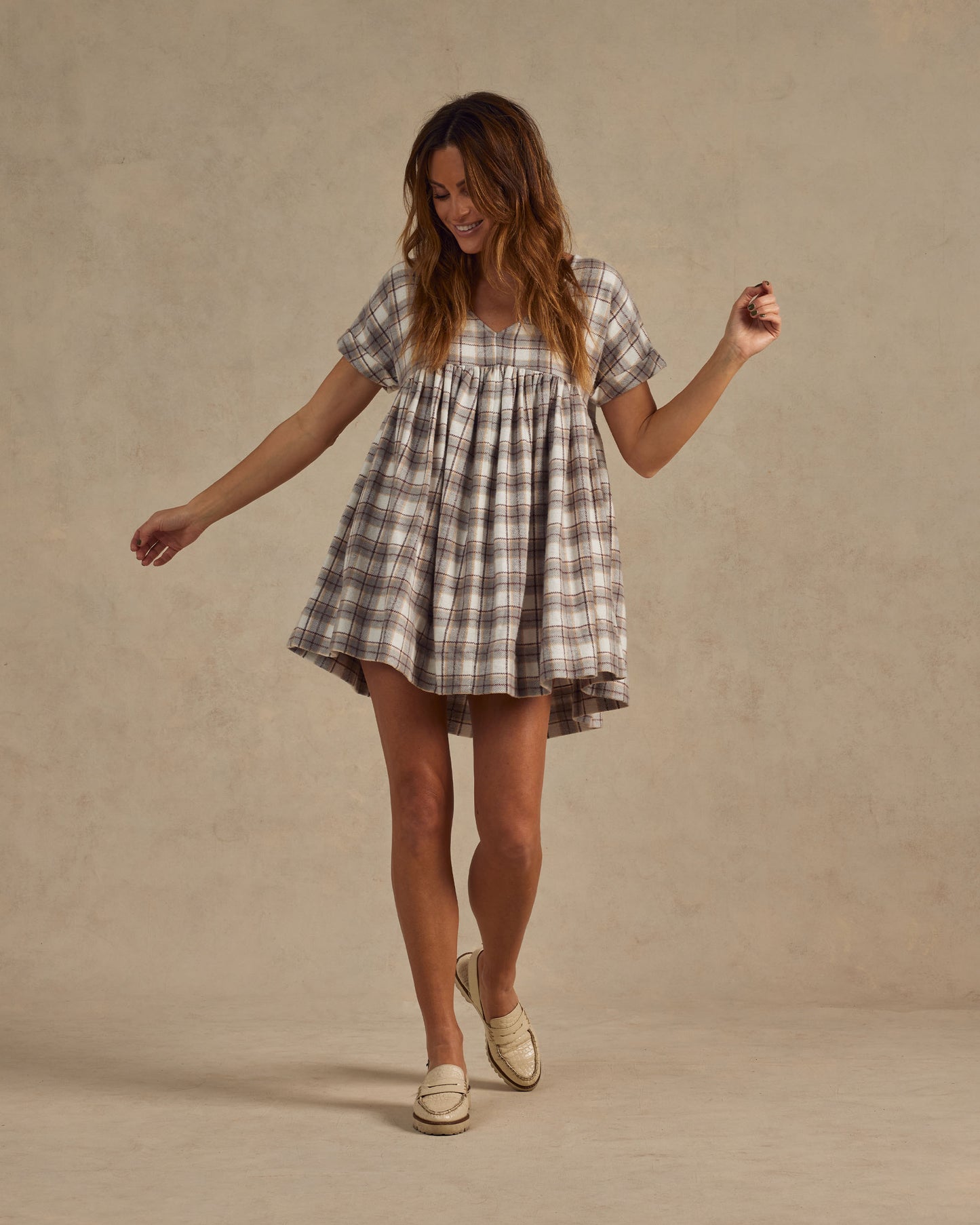 MAXWELL DRESS || BLUE FLANNEL