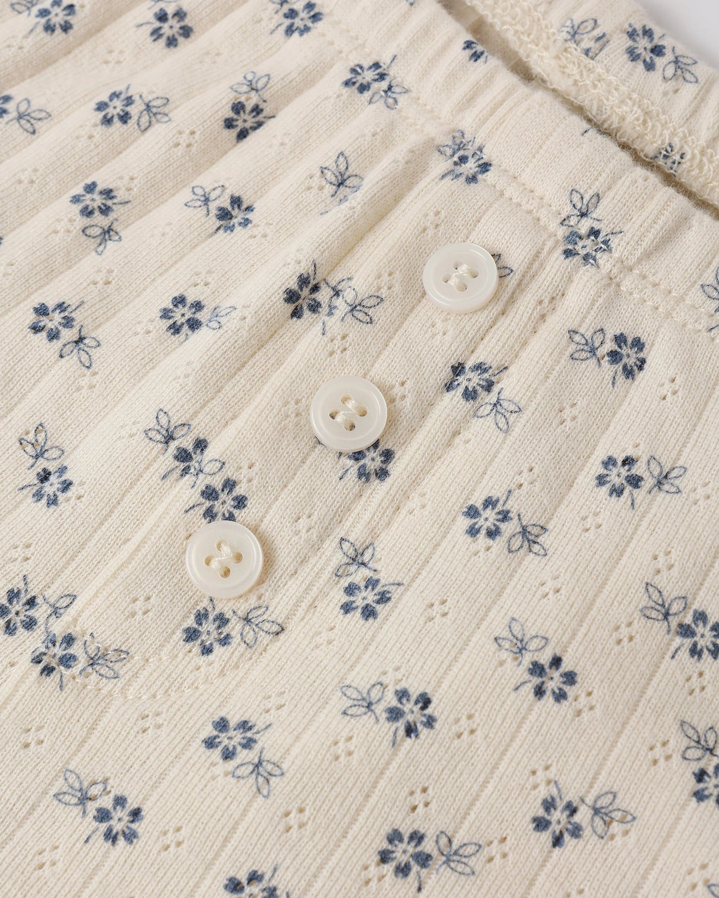 Teen Pointelle Lounge Set || Blue Ditsy