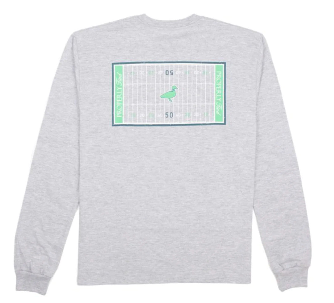 Properly Tied / Boys Football Field LS Light Heather Grey