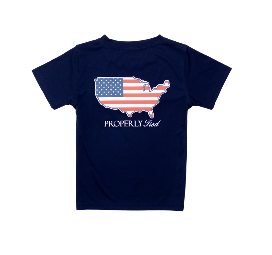 Boys Performance Tee SS Old Glory River Blue