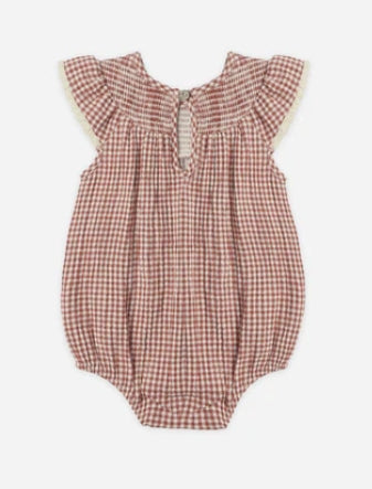 Lenore Romper || Red Gingham