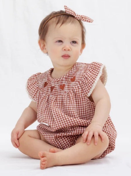 Lenore Romper || Red Gingham