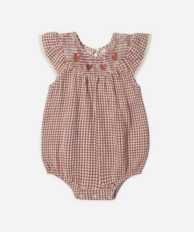 Lenore Romper || Red Gingham