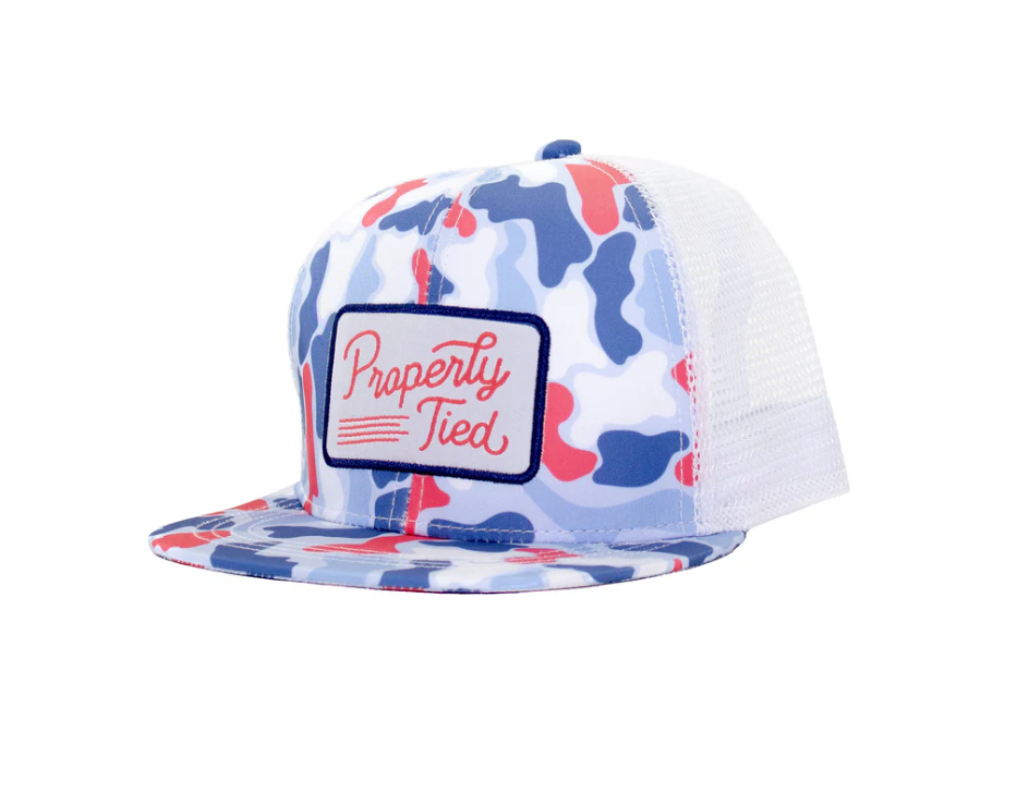 Boys Sportsman Trucker Hat Americana Camo