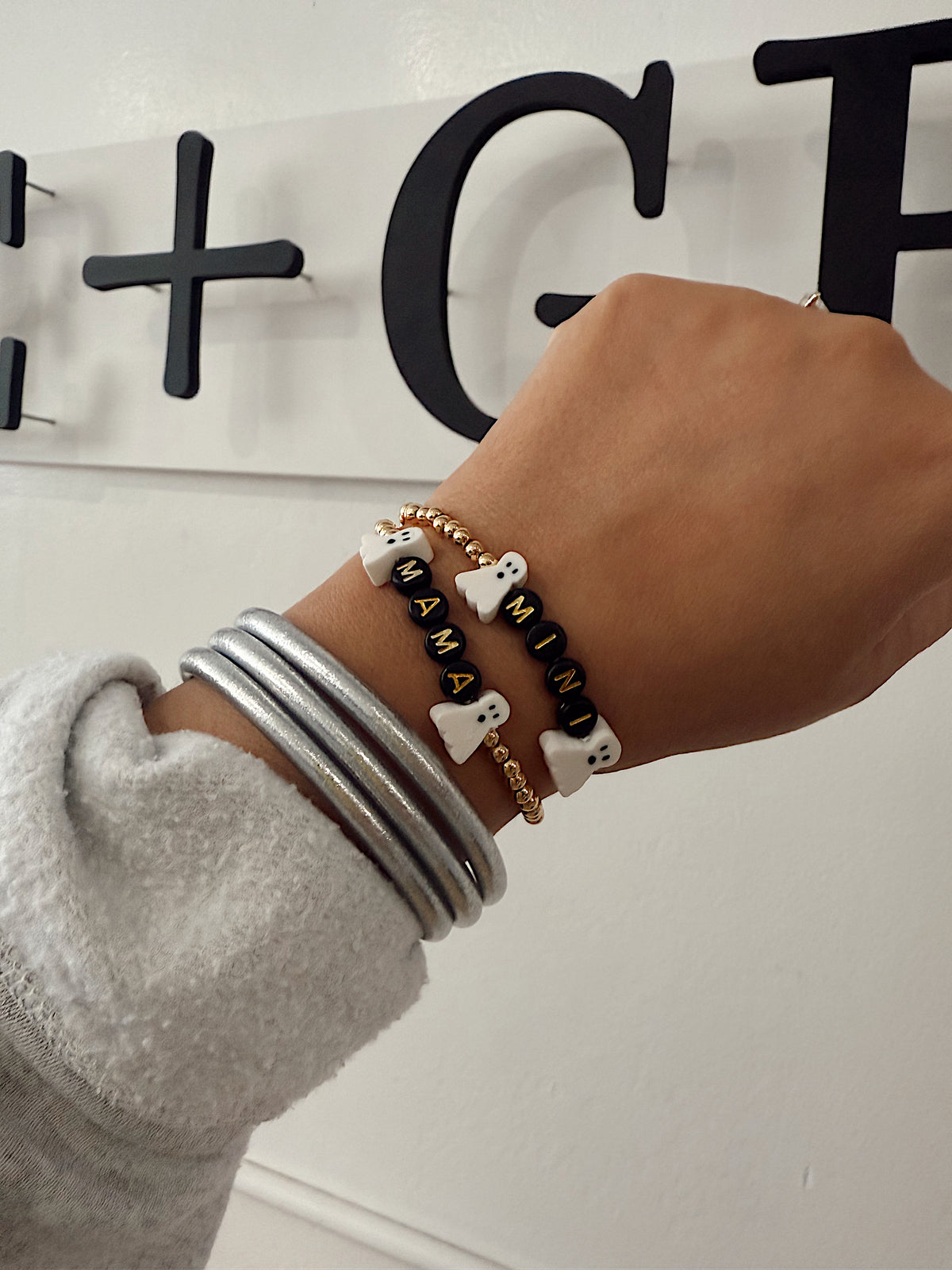MAMA+MINI GHOST beaded bracelets