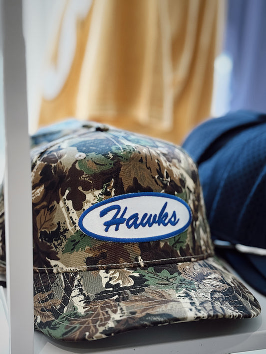 HAWKS Patch Camo Trucker Hat