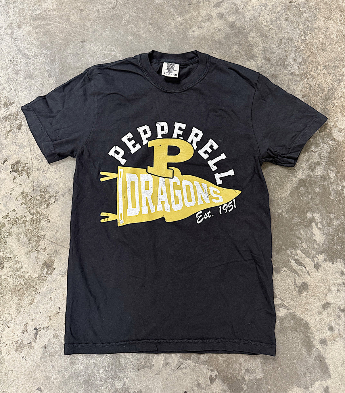 PEPPERELL DRAGONS PENNANT FLAG TEE