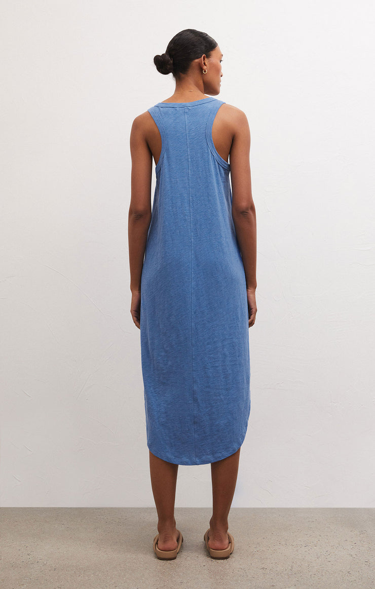 Easy Going Cotton Slub Dress / Federal Blue