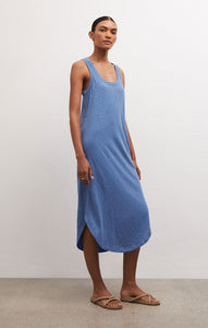 Easy Going Cotton Slub Dress / Federal Blue