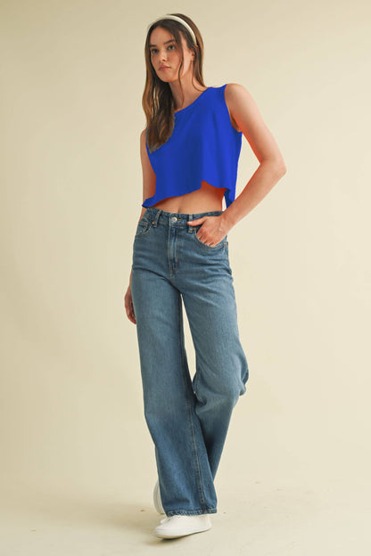 CSW17339 - BACK BOW TIE SLEEVELESS TOP