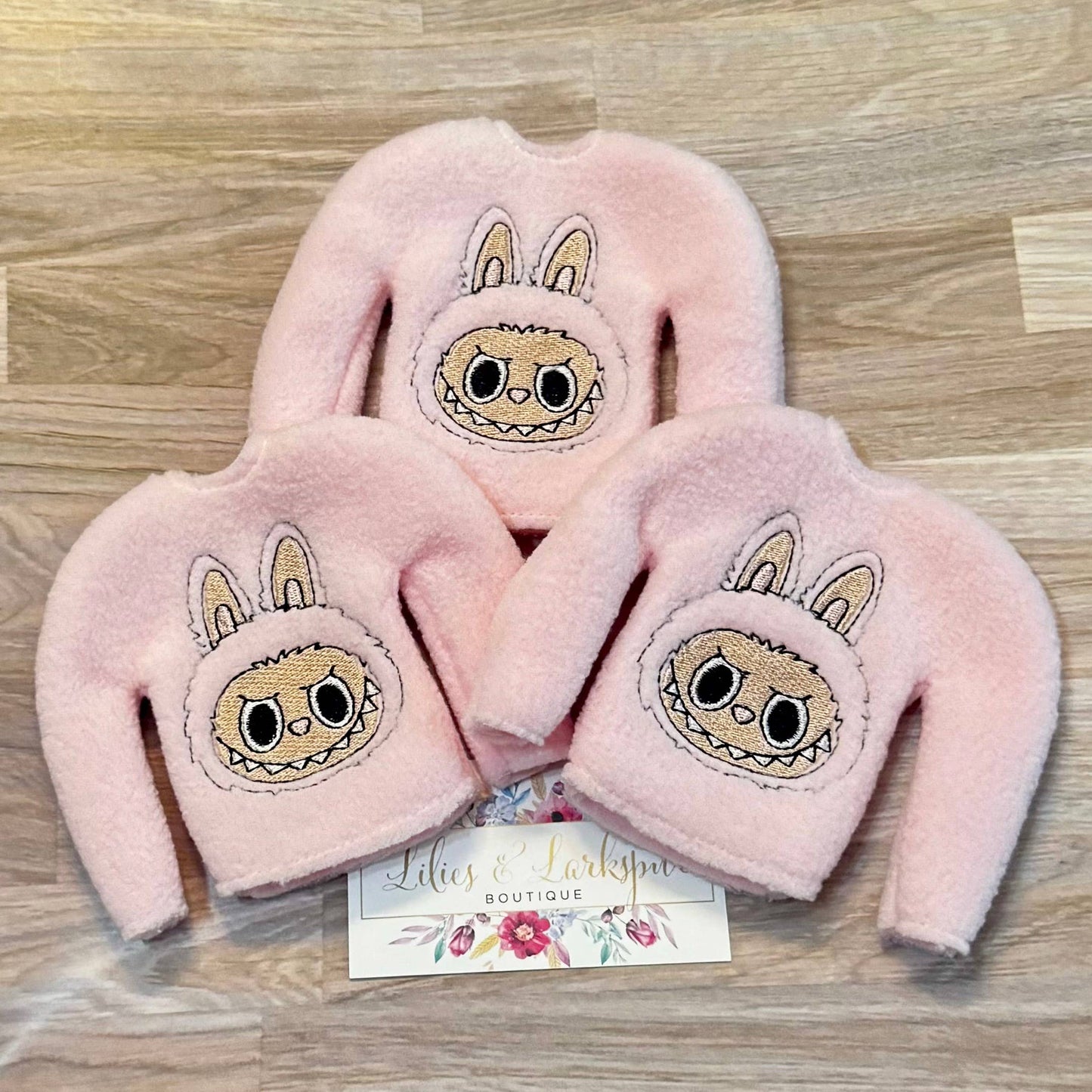 Fluffy Monster Elf Sweater - Light Pink