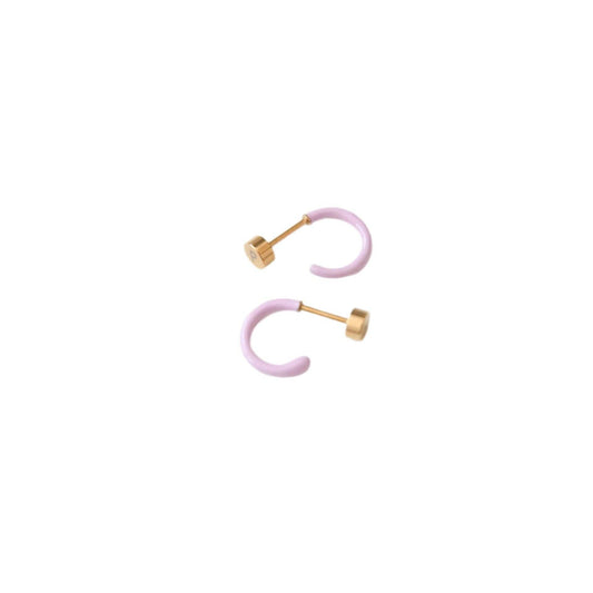 Huggie Stud Earrings - Hypoallergenic, Flat Back, Girl Gift