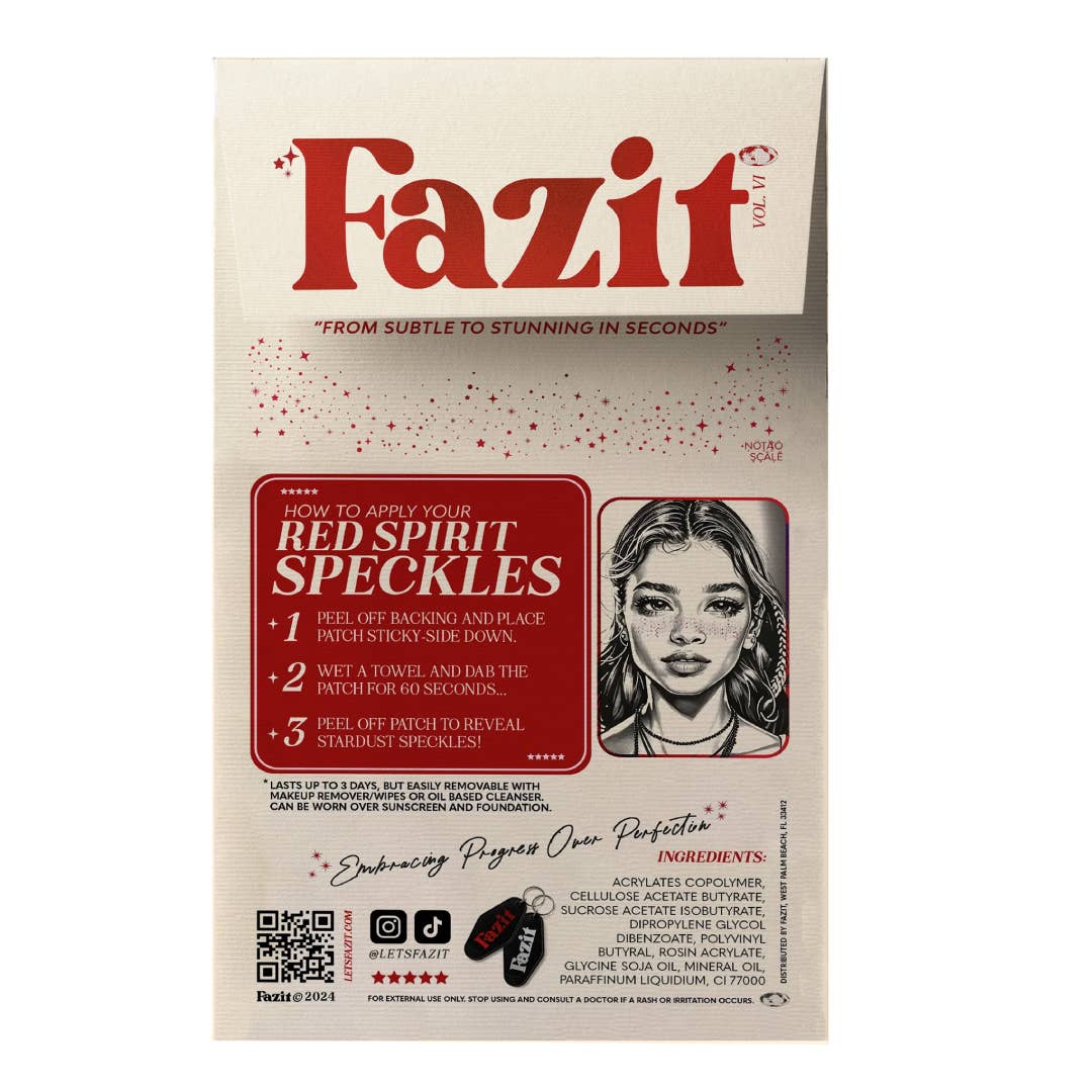 Red Spirit Speckles Makeup Patches - Team Spirit Collection