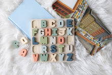 Load image into Gallery viewer, Wooden Alphabet Puzzle, Nursery Decor
