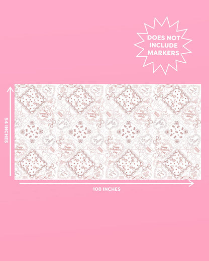 Valentine's Kids Coloring Tablecloth | Vday kids activity