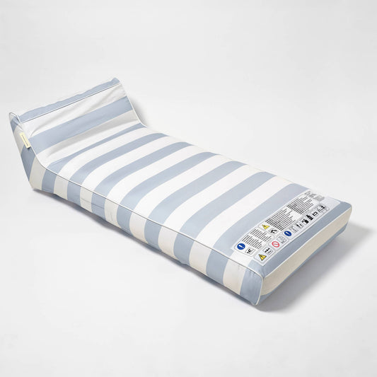 Luxe Lie-On Lounger Lazy Days Blue Stripe