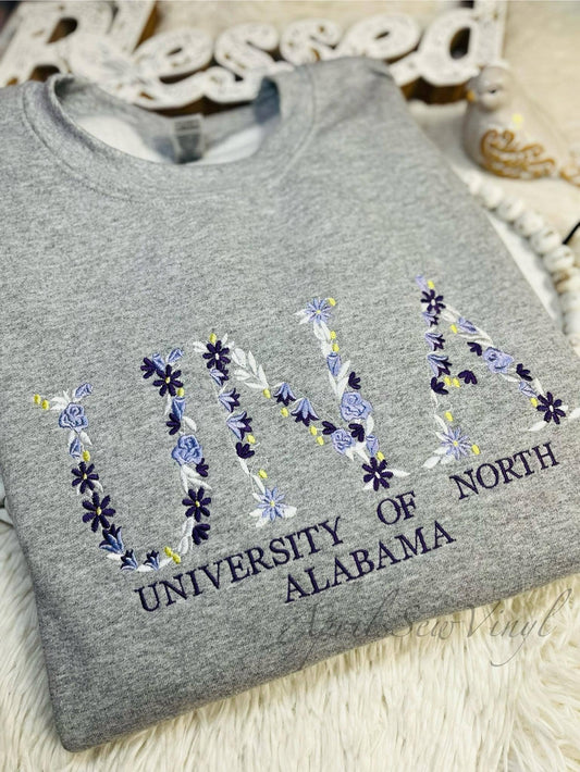 Floral Sweatshirt Embroidered Custom