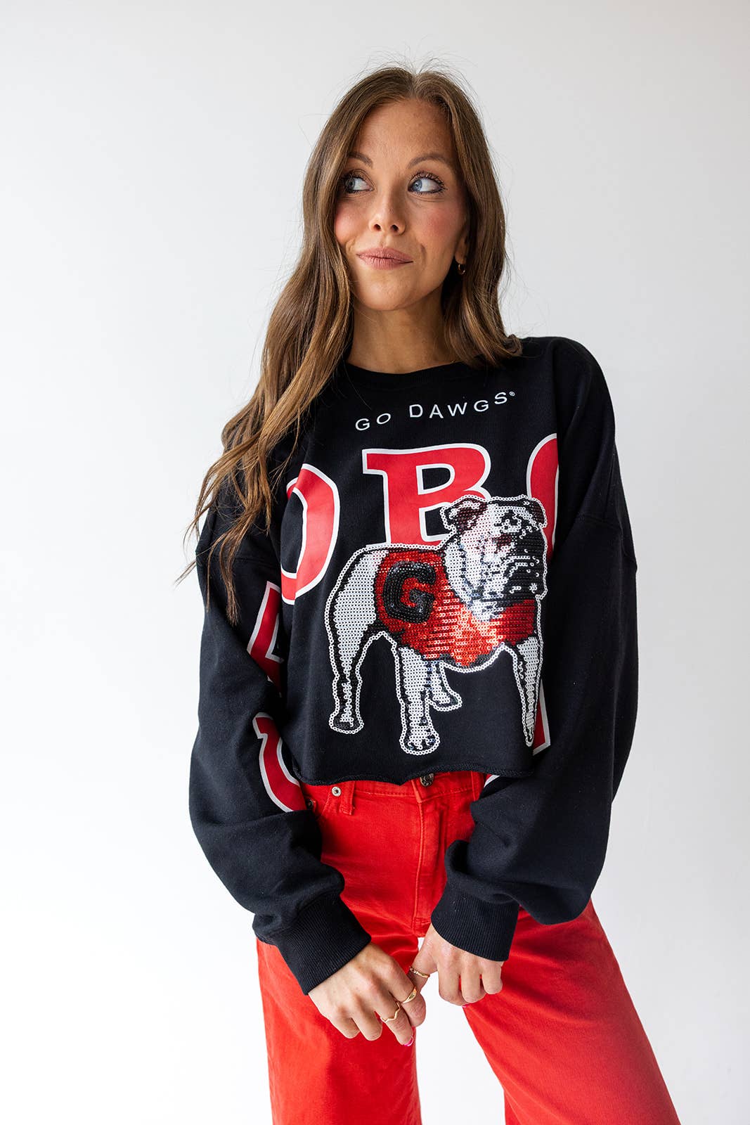Georgia Phipp Sequin Crop LS