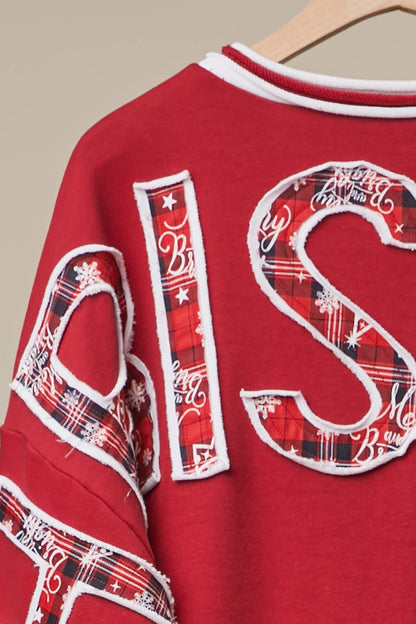 Holiday Merry Christmas Letter Sweatshirt