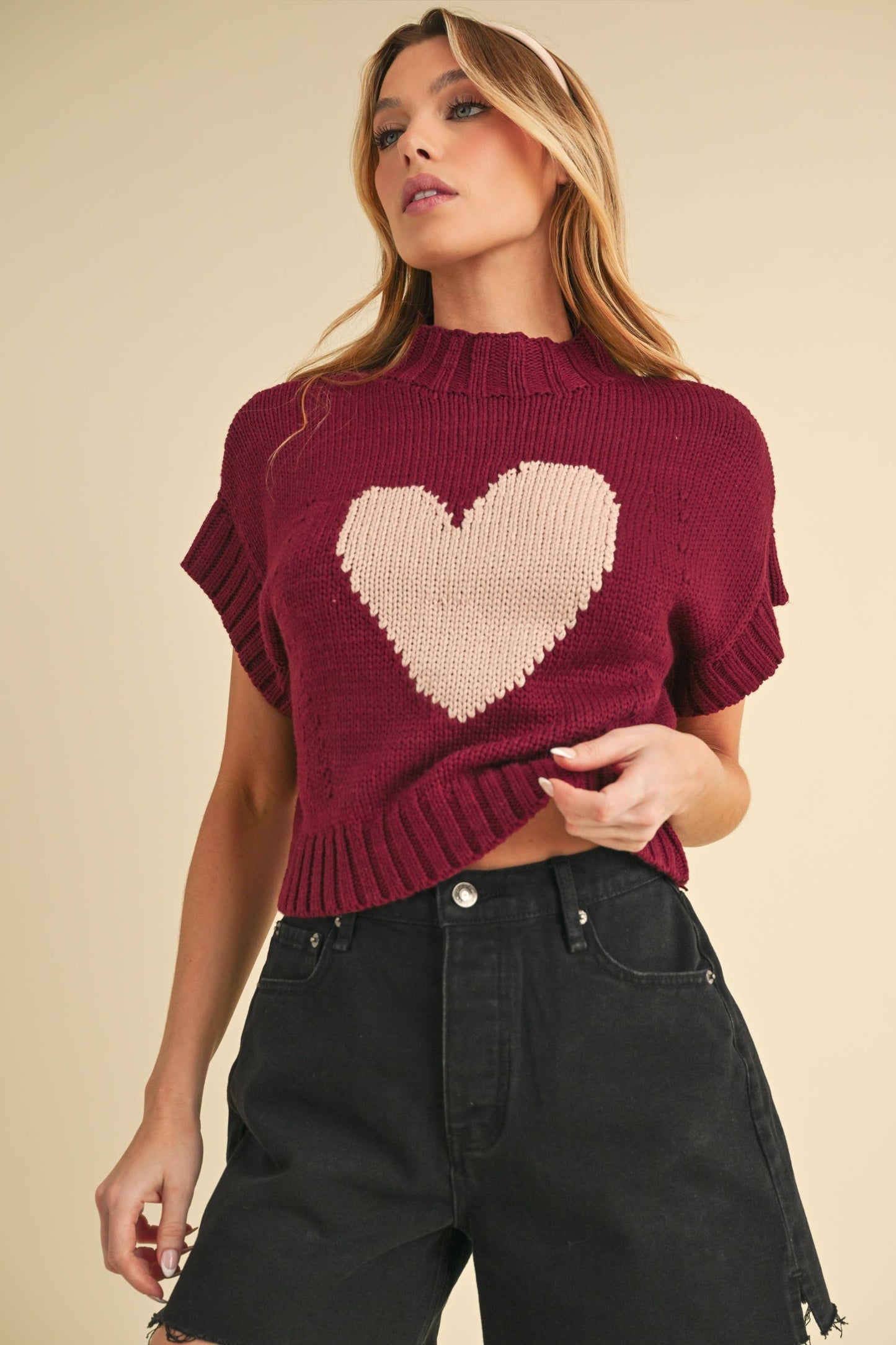 Heart Knitted Top