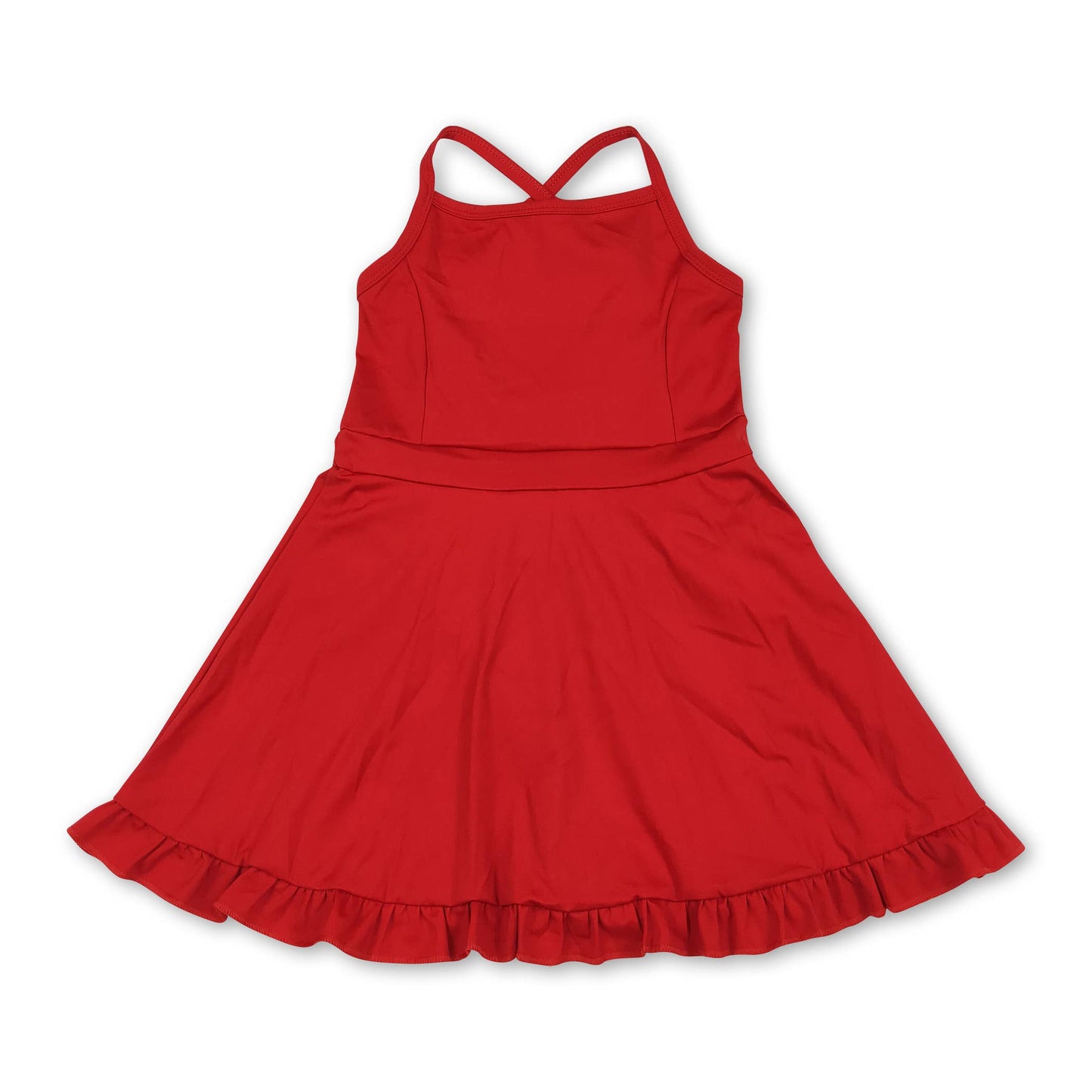 Blue straps ruffle baby girls summer active wear