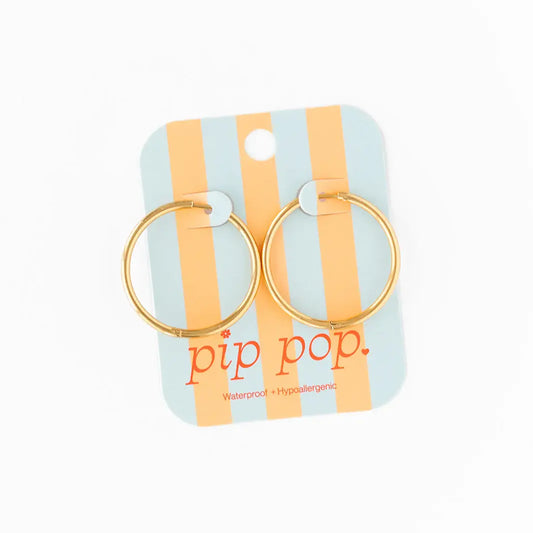 Endless Hoop Thin Gold Earrings - Hypoallergenic, Girl Gift