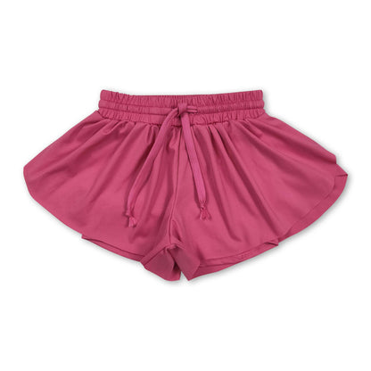 Blue kids girls activewear summer yoga shorts