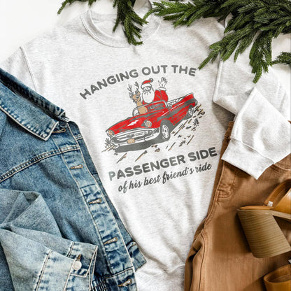 Santa Sweatshirt, Christmas Sweatshirt, Santa Rudolph