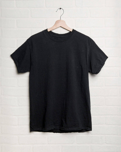 LivyLu Black Blank Thrifted Tee