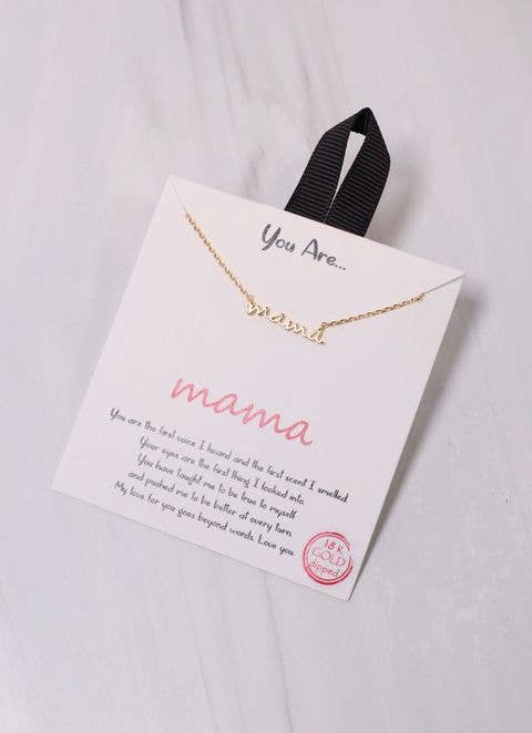 You Are Mama Necklace GOLD