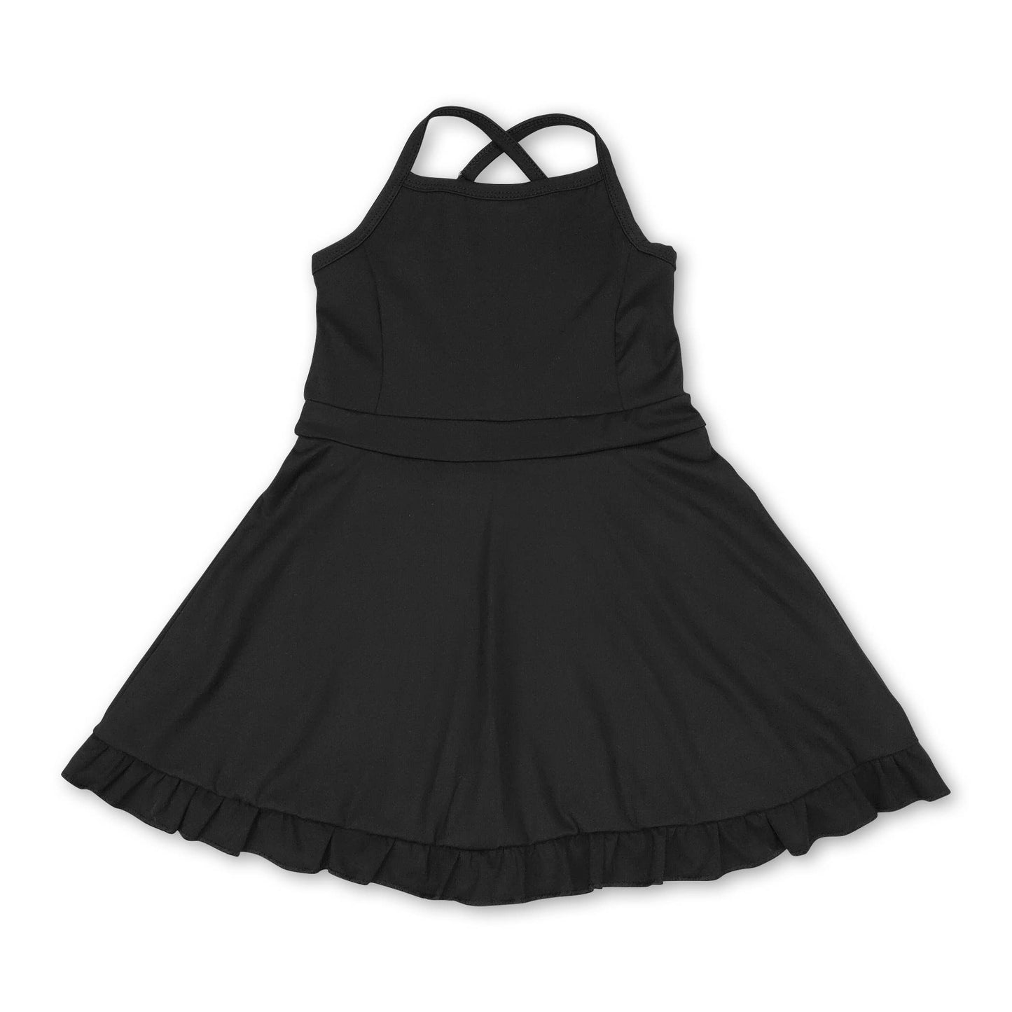 Blue straps ruffle baby girls summer active wear