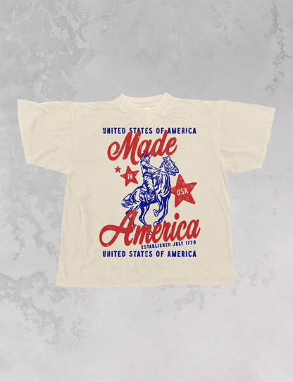 Made In America, USA Western Oversized TShirt