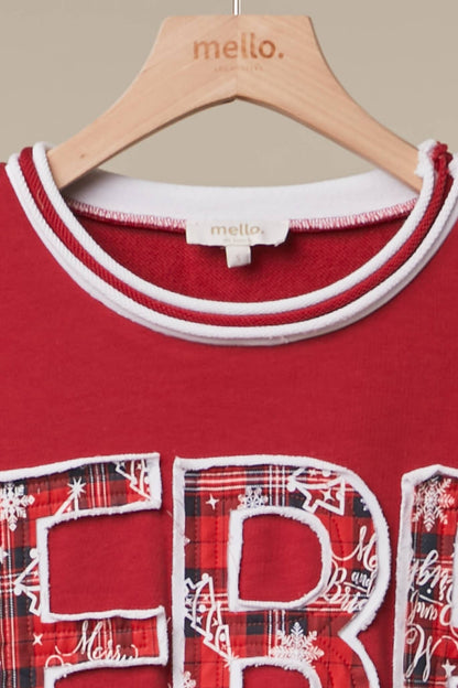 Holiday Merry Christmas Letter Sweatshirt
