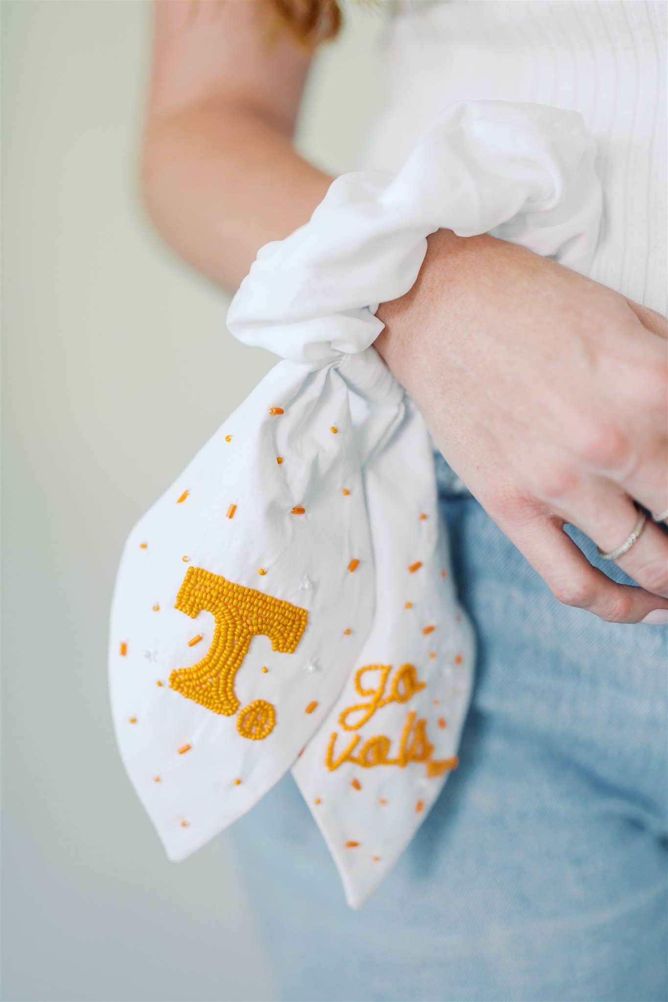 University of Tennessee Beaded Scrunchie