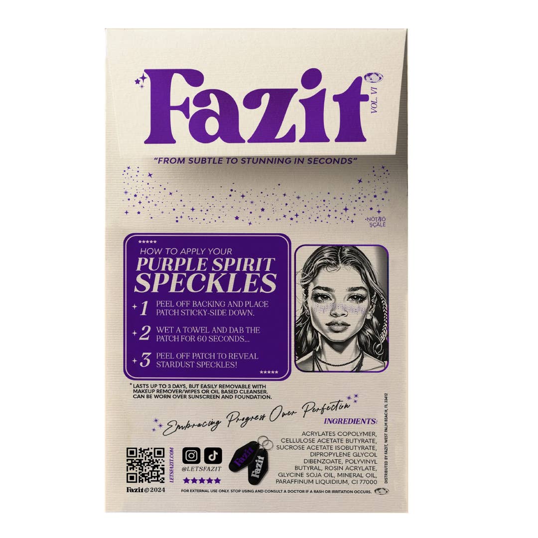 Purple Spirit Speckles Makeup Patches - Team Spirit Collection