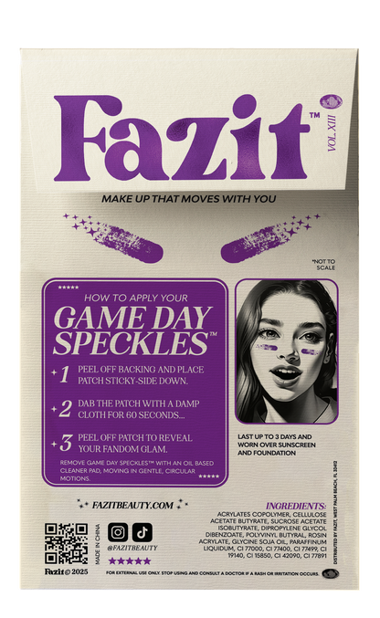 Purple Game Day Speckles