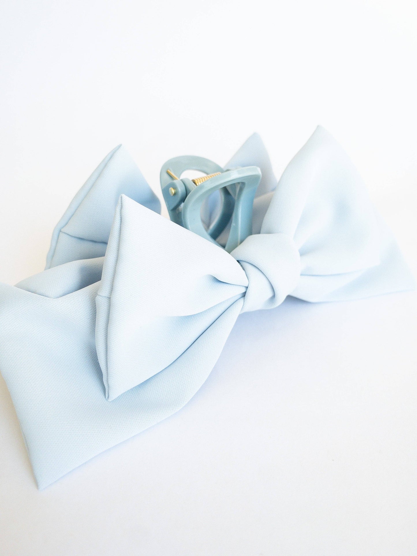 Mia Bow Hair Claw Clip in Sky