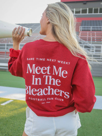 F+S: MEET ME IN THE BLEACHERS RED SWEATSHIRT (FRONT + BACK)