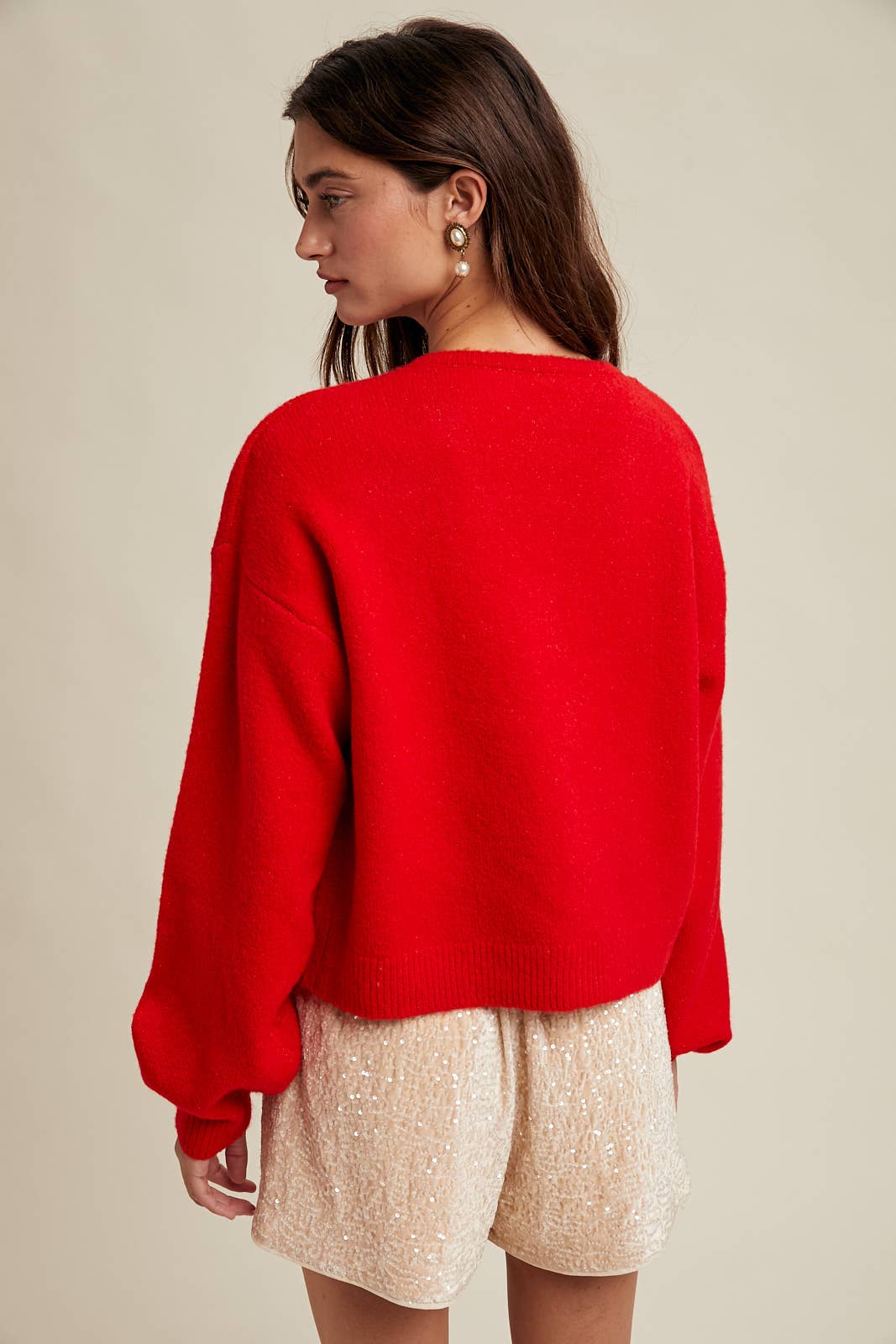 BRUSHED BOW DETAIL SWEATER / WL25-11102