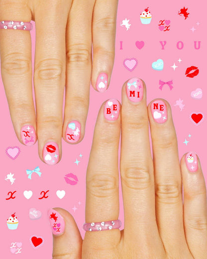 Valentine's Be Mine Nail Stickers | cupid, valentine, V-Day
