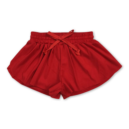Blue kids girls activewear summer yoga shorts
