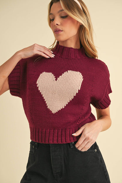 Heart Knitted Top