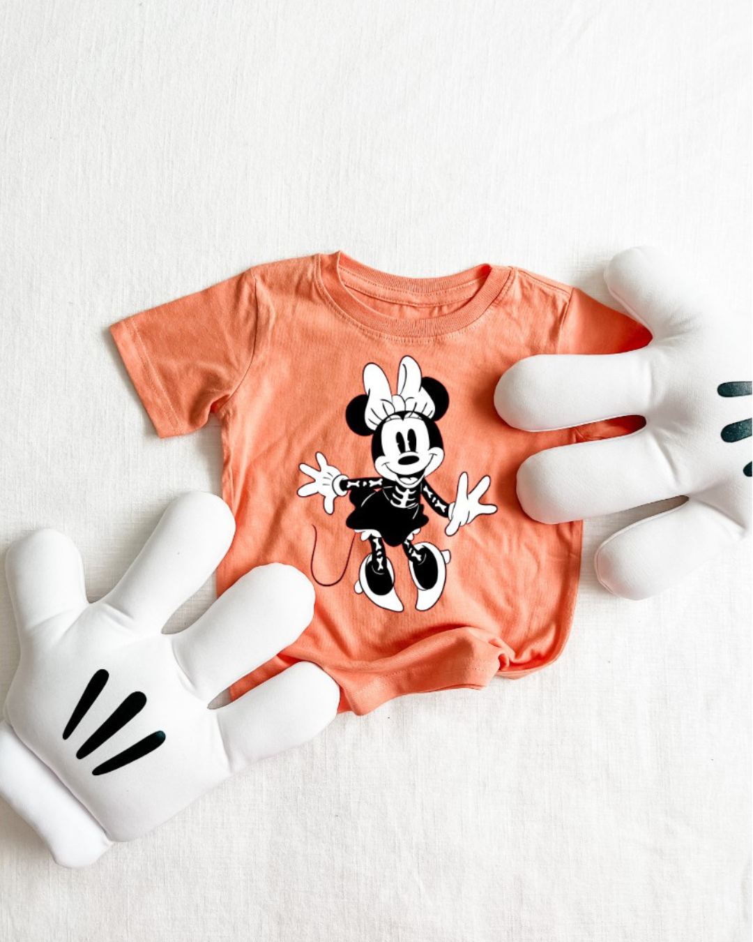 girly skeleton mouse tee